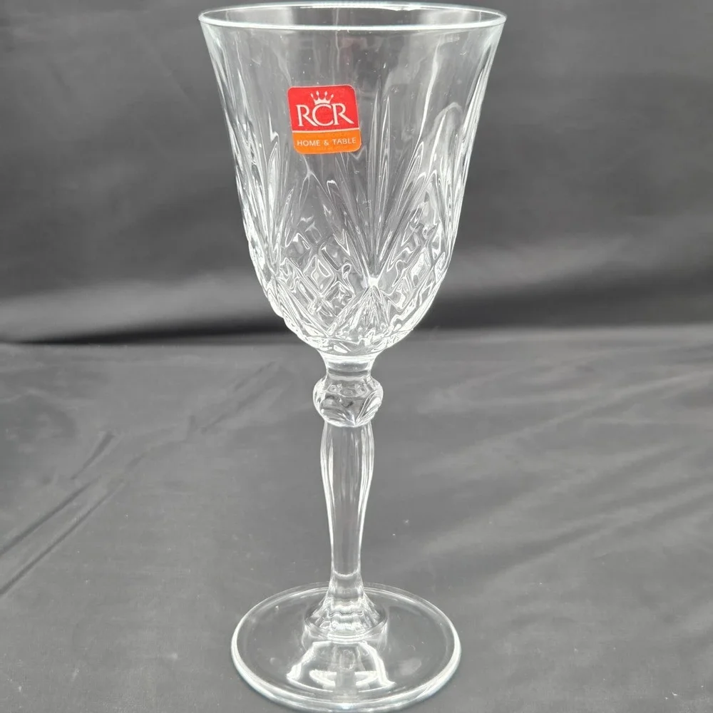 RCR Crystal Wine Glasses Goblets‎ Italy 7.5